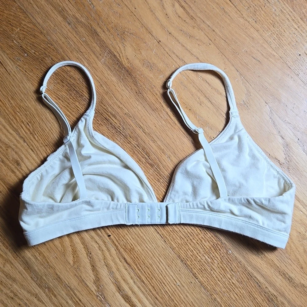 Skims Bone cotton jersey triangle bralette - Picture 3 of 4